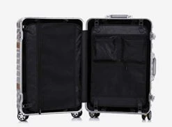 Women Travel Rolling Luggage Aluminum Frame Checked Boarding Cabin Case Spinner Trolley Travel Suitcase,Red,29 -Luggage Factory Store 318krzK73YL