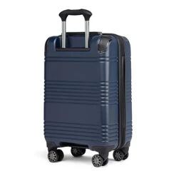 Travelpro Roundtrip Hardside Expandable Luggage, TSA Lock, 8 Spinner Wheels, Hard Shell Polycarbonate Suitcase, Navy, 2-Piece Set (21/25) -Luggage Factory Store 31ETCKFuNML