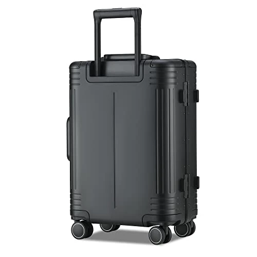 VERAGE Birmingham Aluminum Carry On Suitcase, Hardside International Spinner Luggage,Black, IATA Carry-On 20-Inch 8 VERAGE Birmingham Aluminum Carry On Suitcase, Hardside International Spinner Luggage,Black, IATA Carry-On 20-Inch - Image 6