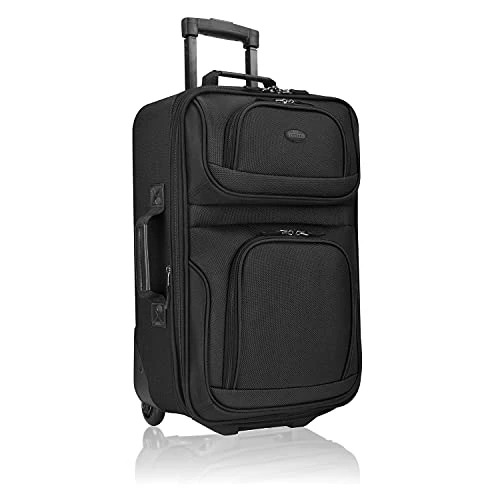 U.S. Traveler Rio Rugged Fabric Expandable Carry-On Luggage Set, Black, 2-Piece 10 U.S. Traveler Rio Rugged Fabric Expandable Carry-On Luggage Set, Black, 2-Piece - Image 8