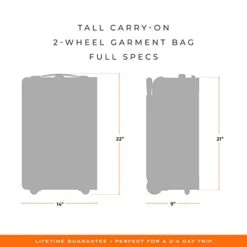 Briggs & Riley Baseline Garment Bags, Black, Carry-On Upright -Luggage Factory Store 31J5D WVLvL