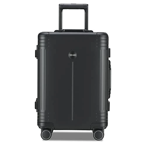 VERAGE Birmingham Aluminum Carry On Suitcase, Hardside International Spinner Luggage,Black, IATA Carry-On 20-Inch 9 VERAGE Birmingham Aluminum Carry On Suitcase, Hardside International Spinner Luggage,Black, IATA Carry-On 20-Inch - Image 7
