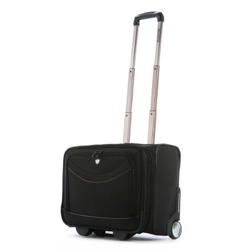 Olympia Luggage Deluxe Rolling Overnighter,Black,One Size 3 Olympia Luggage Deluxe Rolling Overnighter,Black,One Size