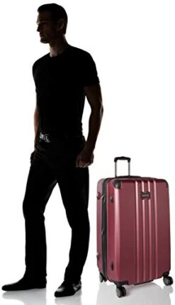 Kenneth Cole Reaction Reverb Hardside 8-Wheel 3-Piece Spinner Luggage Set: 20" Carry-on, 25", 29", Raspberry -Luggage Factory Store 31gAbKJPjjL