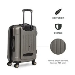 Kenneth Cole Reaction Renegade 20" ABS Expandable 8-Wheel Carry-On, Silver, Inch -Luggage Factory Store 31hAMr1hYqL
