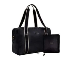 Paravel Foldable Travel Duffle Bag | Derby Black | Lightweight Carry On Bag