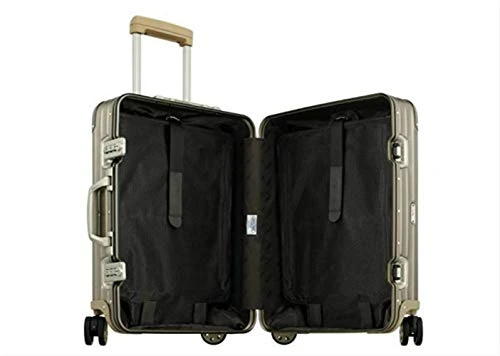 Rimowa Topas Titanium Carry On Luggage IATA 21" Inch Multiwheel 32L Suitcase - Champagne 6 Rimowa Topas Titanium Carry On Luggage IATA 21" Inch Multiwheel 32L Suitcase - Champagne - Image 4