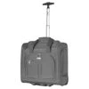 Olympia Lansing Heavy Duty Rip Stop Nylon Wheeled Carry On Suitcase For Under The Seat Airplane Travel With Divider And Dual Side Zip Pockets, Gray -Luggage Factory Store 31vH9ZMAgzL