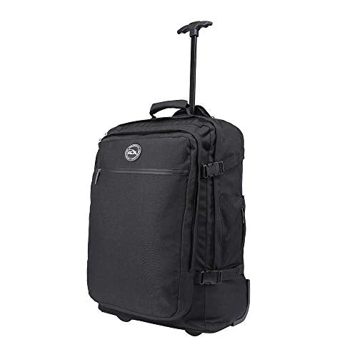 Cabin Max️ - Quebec Hybrid Rolling Backpack With Wheels - Carry On Luggage 22x14x9 Zip Out Backpack Straps - Perfect For Most Major American Airlines (Black) 3 Cabin Max️ - Quebec Hybrid Rolling Backpack With Wheels - Carry On Luggage 22x14x9 Zip Out Backpack Straps - Perfect For Most Major American Airlines (Black)