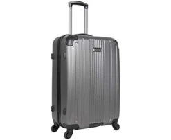 Kenneth Cole Reaction Gramercy Collection Lightweight Hardside 4-Wheel Spinner Luggage, Silver, 24-Inch Checked