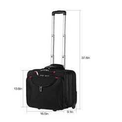 AirTraveler Rolling Briefcase Rolling Laptop Bag Computer Case With Wheels Spinner Mobile Office Carry On Luggage For 14.1in 15.6in Business Notebook For Women Men 15 AirTraveler Rolling Briefcase Rolling Laptop Bag Computer Case With Wheels Spinner Mobile Office Carry On Luggage For 14.1in 15.6in Business Notebook For Women Men -Luggage Factory Store 31ywW5y54sL