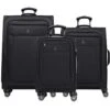 Travelpro Skywalk Limited 3 Piece Spinner Suitcase Set - Softside Expandable Travel Luggage With Spinning Wheels – Carry On & Checked Bags, Black -Luggage Factory Store 41 FFeQ4fSL