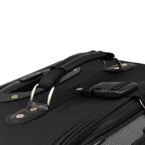 U.S. Traveler New Yorker Lightweight Softside Expandable Travel Rolling Luggage Set, Black/Grey, 4-Piece (15/21/25/29) 9 U.S. Traveler New Yorker Lightweight Softside Expandable Travel Rolling Luggage Set, Black/Grey, 4-Piece (15/21/25/29) - Image 7
