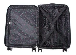 Betsey Johnson Designer 20 Inch Carry On - Expandable (ABS + PC) Hardside Luggage - Lightweight Durable Suitcase With 8-Rolling Spinner Wheels For Women (Stripe Roses) 12 Betsey Johnson Designer 20 Inch Carry On - Expandable (ABS + PC) Hardside Luggage - Lightweight Durable Suitcase With 8-Rolling Spinner Wheels For Women (Stripe Roses) -Luggage Factory Store 41 wFJVtjEL