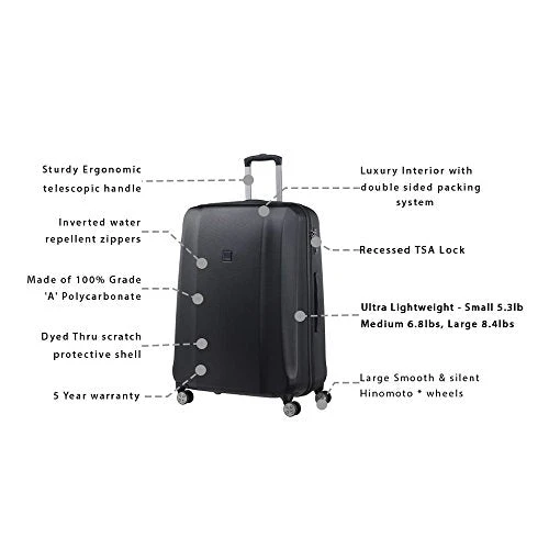 Titan Xenon Large 29'' Hardside Spinner Luggage, Black, One Size 9 Titan Xenon Large 29'' Hardside Spinner Luggage, Black, One Size - Image 7