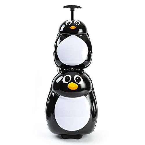 Kiddietotes Kids Carry-on Upright Luggage Suitcase And Backpack Set - Smooth Rolling Wheels - Penguin 3 Kiddietotes Kids Carry-on Upright Luggage Suitcase And Backpack Set - Smooth Rolling Wheels - Penguin