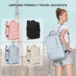 Large Travel Backpack Women, Carry On Backpack,Hiking Backpack Waterproof Outdoor Sports Rucksack Casual Daypack School Bag Fit 14 Inch Laptop With USB Charging Port Shoes Compartment -Luggage Factory Store 411g4yX1G6L