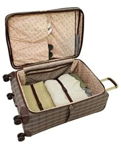 London Fog Brentwood II 4 Piece Set (with Under The Seat Bag), Cappuccino -Luggage Factory Store 4130UKBuISL