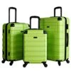 Hipack Prime Suitcases Hardside Luggage With Spinner Wheels, Green, 3-Piece Set (20/24/28) -Luggage Factory Store 413CDFaupXL