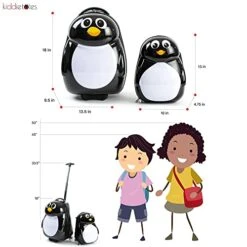 Kiddietotes Kids Carry-on Upright Luggage Suitcase And Backpack Set - Smooth Rolling Wheels - Penguin 15 Kiddietotes Kids Carry-on Upright Luggage Suitcase And Backpack Set - Smooth Rolling Wheels - Penguin -Luggage Factory Store 413FEX0Lp4L