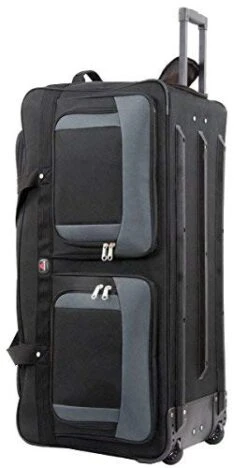 Amaro 36in Rolling Duffel Bag With Wheels | Travel Duffle Luggage Bag | Lightweight Rolling Bag L | Retractable Pull Handle (Black) 14 Amaro 36in Rolling Duffel Bag With Wheels | Travel Duffle Luggage Bag | Lightweight Rolling Bag L | Retractable Pull Handle (Black) -Luggage Factory Store 413HLG5Qg7L