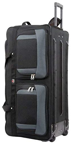 Amaro 36in Rolling Duffel Bag With Wheels | Travel Duffle Luggage Bag | Lightweight Rolling Bag L | Retractable Pull Handle (Black) 5 Amaro 36in Rolling Duffel Bag With Wheels | Travel Duffle Luggage Bag | Lightweight Rolling Bag L | Retractable Pull Handle (Black) - Image 3