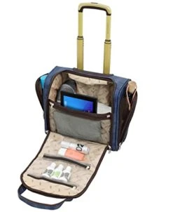 London Fog Brentwood II 4 Piece Set (with Under The Seat Bag), Blue Window Pane -Luggage Factory Store 414gyT1x9fL