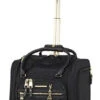 Steve Madden Designer 15 Inch Carry On Suitcase- Small Weekender Overnight Business Travel Luggage- Lightweight 2- Rolling Spinner Wheels Under Seat Bag For Women (Peek-A-Boo Black) -Luggage Factory Store 414jIxV7dKL 6c2fcd73 de44 46b3 b218 314ee043df1c