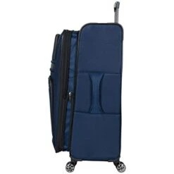Kenneth Cole Reaction Rugged Roamer Luggage Collection Lightweight Softside Expandable 8-Wheel Spinner Travel Suitcase Bag, Navy, 2-Piece (20" Carry-On / 28" Check Size) -Luggage Factory Store 415xHc55GJL