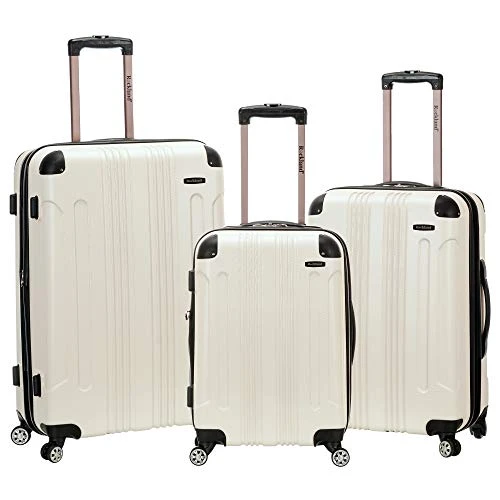 Rockland London Hardside Spinner Wheel Luggage, White, 3-Piece Set (20/24/28) 2 Rockland London Hardside Spinner Wheel Luggage, White, 3-Piece Set (20/24/28)