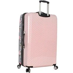 Betsey Johnson 4 Piece Designer Luggage - Expandable (ABS+PC) Hardside Lightweight Spinner Suitcases - Set Includes 15 Inch Underseat Bag, 20 Inch Carry On, 26 & 30 Inch Checked Bags (Stripe Roses) 17 Betsey Johnson 4 Piece Designer Luggage - Expandable (ABS+PC) Hardside Lightweight Spinner Suitcases - Set Includes 15 Inch Underseat Bag, 20 Inch Carry On, 26 & 30 Inch Checked Bags (Stripe Roses) -Luggage Factory Store 417diJMi93L
