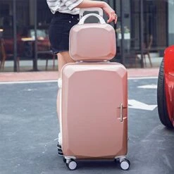 Fashion Wheels Suitcases And Travel Bags Valise Cabine Valiz Koffer Suitcase Maletas Carry On Rolling Luggage,Red,22 -Luggage Factory Store 418K6rBGbSL