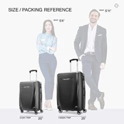 Samsonite Winfield 3 DLX Hardside Expandable Luggage With Spinners, Graphite Grey, 2-Piece Set (20/25) -Luggage Factory Store 418QsohRhvL