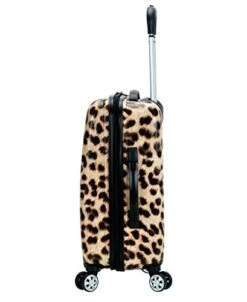 Rockland Safari Hardside Spinner Wheel Luggage, Leopard, Carry-On 20-Inch -Luggage Factory Store 418ZbmYgo9L