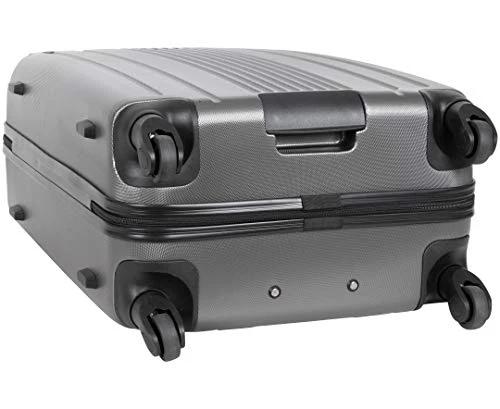 Kenneth Cole Reaction Gramercy Collection Lightweight Hardside 4-Wheel Spinner Luggage, Silver, 24-Inch Checked 4 Kenneth Cole Reaction Gramercy Collection Lightweight Hardside 4-Wheel Spinner Luggage, Silver, 24-Inch Checked - Image 2