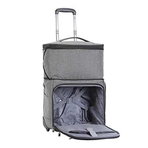 Travelers Club Luggage 16" Top Expandable Rolling Underseater W/USB Port, Dark Gray Suitcase, 12 Travelers Club Luggage 16" Top Expandable Rolling Underseater W/USB Port, Dark Gray Suitcase, - Image 10