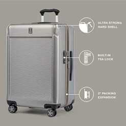 Travelpro Platinum Elite Hardside Expandable Spinner Luggage, Metallic Sand, 2-Piece Set (21/25) 12 Travelpro Platinum Elite Hardside Expandable Spinner Luggage, Metallic Sand, 2-Piece Set (21/25) -Luggage Factory Store 41AAGrbeUwL