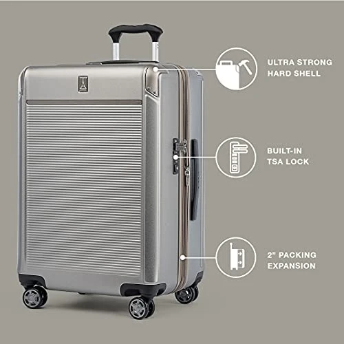 Travelpro Platinum Elite Hardside Expandable Spinner Luggage, Metallic Sand, 2-Piece Set (21/25) 6 Travelpro Platinum Elite Hardside Expandable Spinner Luggage, Metallic Sand, 2-Piece Set (21/25) - Image 4