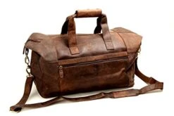 Leather Travel Duffel Bag Overnight Weekend Luggage Carry On Airplane Underseat -Luggage Factory Store 41ABmZTRPpL