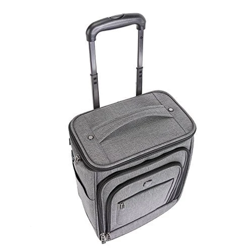 Travelers Club Luggage 16" Top Expandable Rolling Underseater W/USB Port, Dark Gray Suitcase, 21 Travelers Club Luggage 16" Top Expandable Rolling Underseater W/USB Port, Dark Gray Suitcase, - Image 19