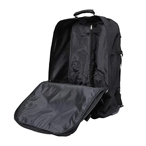 Cabin Max️ - Quebec Hybrid Rolling Backpack With Wheels - Carry On Luggage 22x14x9 Zip Out Backpack Straps - Perfect For Most Major American Airlines (Black) 5 Cabin Max️ - Quebec Hybrid Rolling Backpack With Wheels - Carry On Luggage 22x14x9 Zip Out Backpack Straps - Perfect For Most Major American Airlines (Black) - Image 3