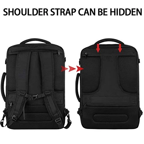 Travel Backpack, 40L Flight Approved Carry On Backpack For Men & Women, Vancropak Expandable Large Luggage Backpack Daypack Water Resistant Lightweight Business Weekender Bag, Black 7 Travel Backpack, 40L Flight Approved Carry On Backpack For Men & Women, Vancropak Expandable Large Luggage Backpack Daypack Water Resistant Lightweight Business Weekender Bag, Black - Image 5