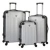 Travelers Club Chicago Hardside Expandable Spinner Luggage, Silver, 3-Piece Set (20/24/28) -Luggage Factory Store 41FJlzehCeL
