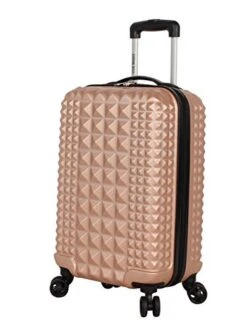 Steve Madden Luggage Set 3 Piece - Lightweight Hardside Suitcase Set - Includes 20 Inch Carry On, 24In/28In Checked Bag With 8-Wheel Rolling Spinner (Rose Gold, One Size) -Luggage Factory Store 41FPxV138fL