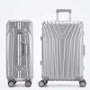 New Aluminum Frame Rolling Luggage Women Travel Bag Trolley Suitcase Carry On Luggage,Silver,24 -Luggage Factory Store 41GsmCC1jQL