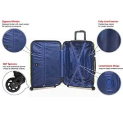 Hipack Prime Suitcases Hardside Luggage With Spinner Wheels, Green, 3-Piece Set (20/24/28) 12 Hipack Prime Suitcases Hardside Luggage With Spinner Wheels, Green, 3-Piece Set (20/24/28) -Luggage Factory Store 41H4rWi2RCL