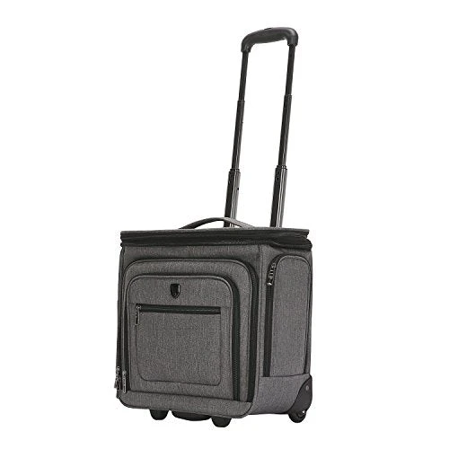 Travelers Club Luggage 16" Top Expandable Rolling Underseater W/USB Port, Dark Gray Suitcase, 3 Travelers Club Luggage 16" Top Expandable Rolling Underseater W/USB Port, Dark Gray Suitcase,