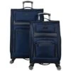 Kenneth Cole Reaction Rugged Roamer Luggage Collection Lightweight Softside Expandable 8-Wheel Spinner Travel Suitcase Bag, Navy, 2-Piece (20" Carry-On / 28" Check Size) -Luggage Factory Store 41I5 X84I L