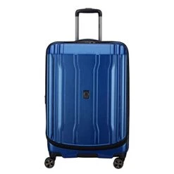 DELSEY Paris 40207982002 Cruise Lite Hardside 2.0 Expandable Luggage, Spinner Wheels, Blue, Checked-Medium 25 Inch