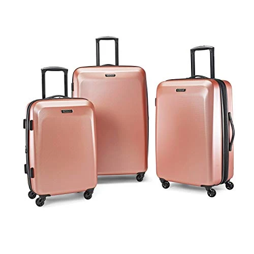 American Tourister Moonlight Hardside Expandable Luggage With Spinner Wheels, Rose Gold, Checked-Medium 24-Inch 6 American Tourister Moonlight Hardside Expandable Luggage With Spinner Wheels, Rose Gold, Checked-Medium 24-Inch - Image 4